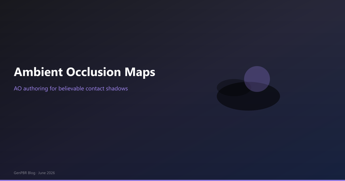 Ambient occlusion map generator: when to bake AO vs generate from a plate