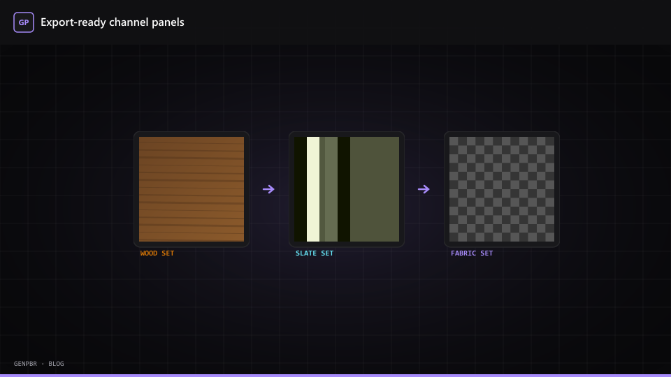 Side-by-side normal and roughness export panels